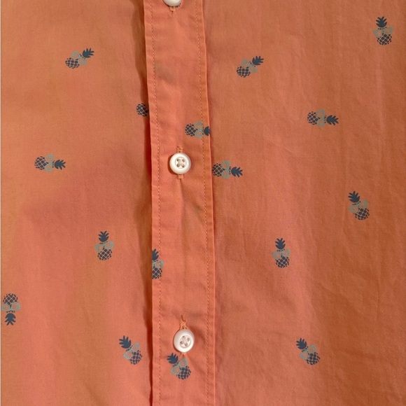 Hawker Rye Shirt Men's Shirt Pineapple Peach Short Sleeve - Large - Picture 2 of 7